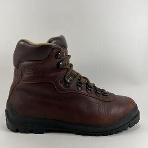 Asolo AFX 556 Hiking Boots Womens Size 9.5 Brown Leather Mid Lace Up Vibram